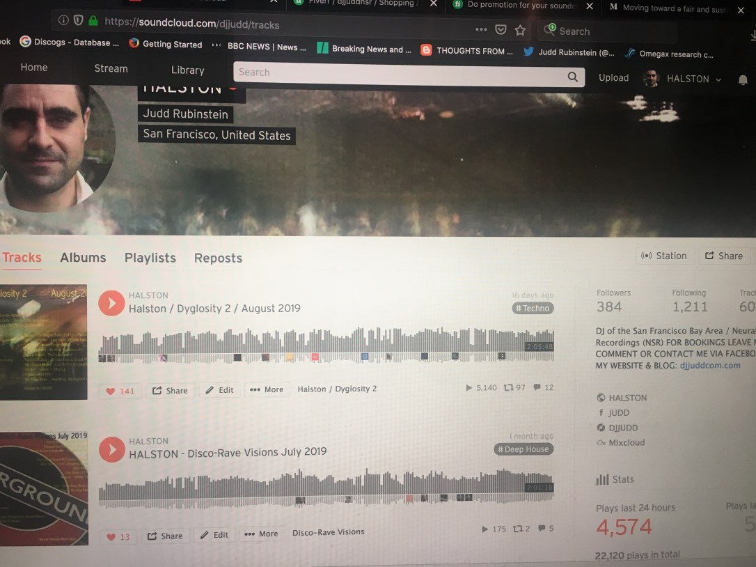 My SoundCloud Stats as of 5am 9:13:19